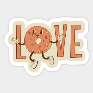 Love Donut, Cute Doughnut Day, Funny Donuts Lover Sticker